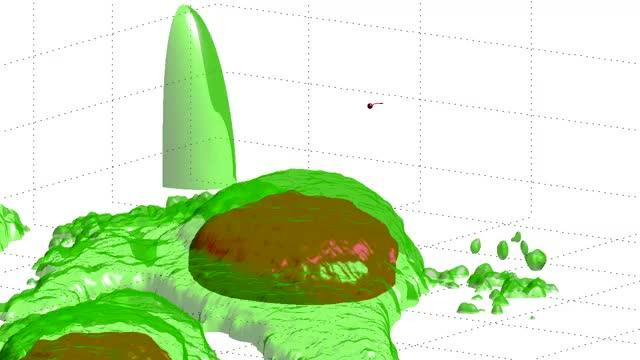 Now in 3-D: Virus-Like Particle Attacking Cell