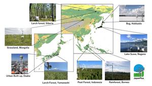 Observation sites in Japan and neighboring regions