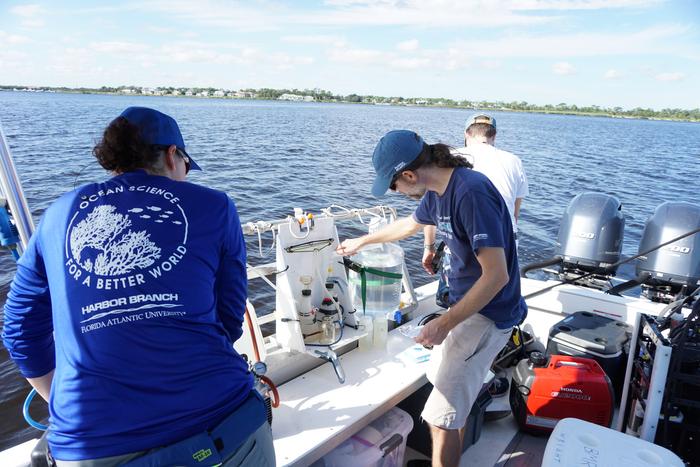 Florida Atlantic University scientists from the Florida Center for Coastal and Human Health collecting water samples from the Indian River Lagoon 1 credit Florida Atlantic University
