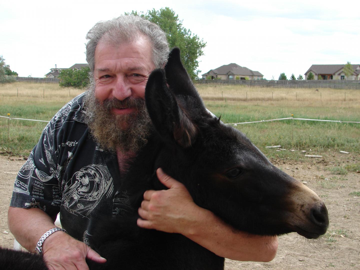 Bernard Rollin with Donkey