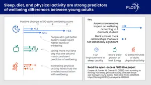 From surviving to thriving: How sleep, physical activity, and diet shape well-being in young adults