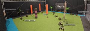 Timelapse of Bee-Nav drone in Delft University of Technology's CyberZoo