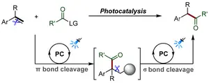 Photocatalytic Olefin Double Bond Cleavage Acylation
