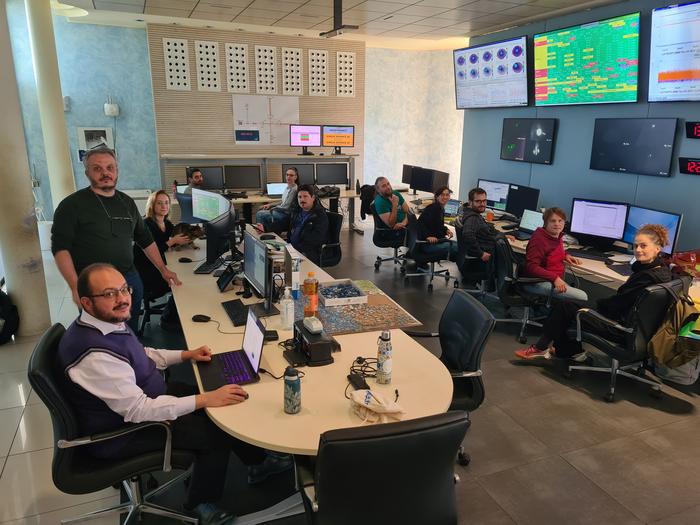 People in the Virgo control room