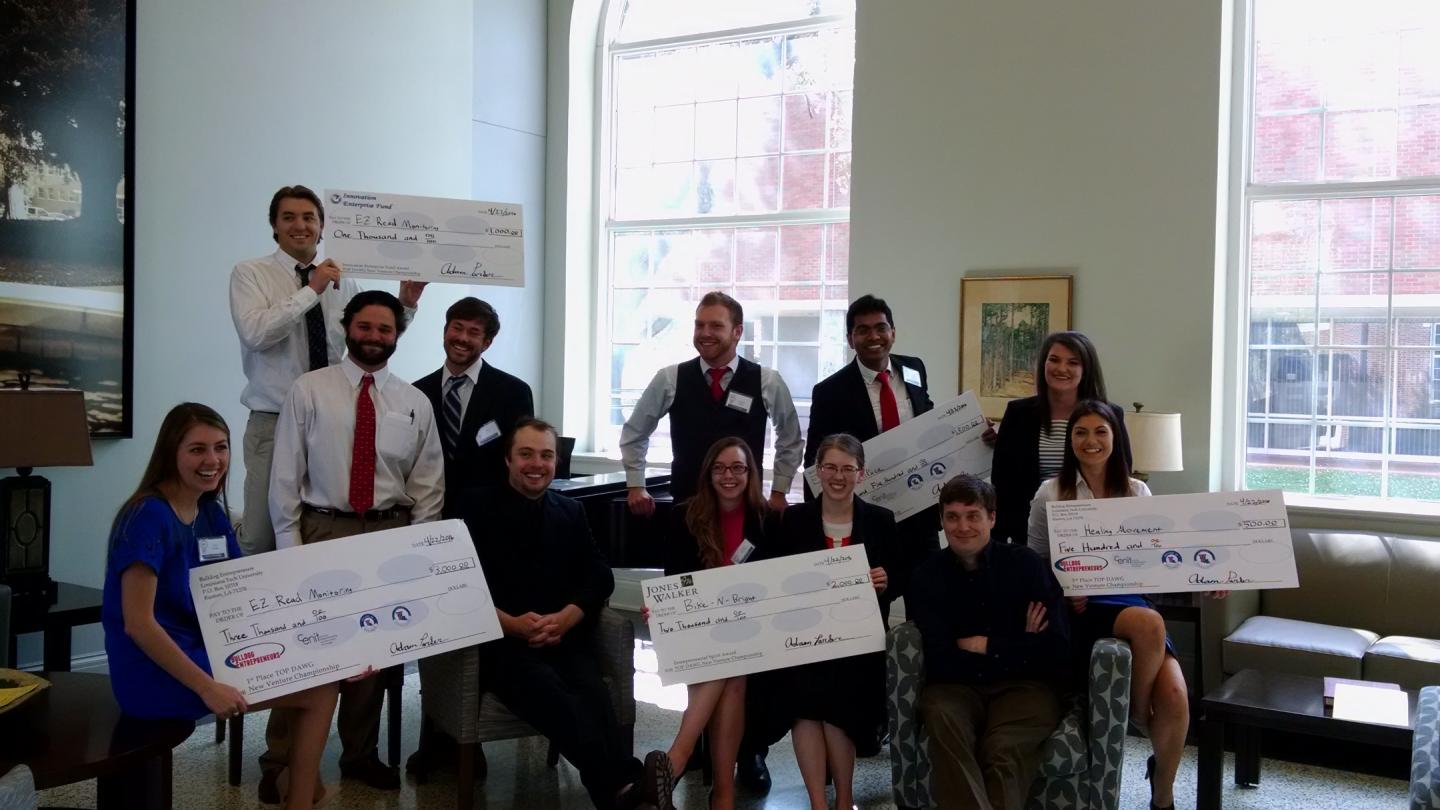 Winners from the 2016 TOP DAWG New Venture Championship at Louisiana Tech