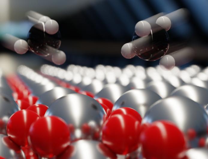 Methane molecules and photocatalysts