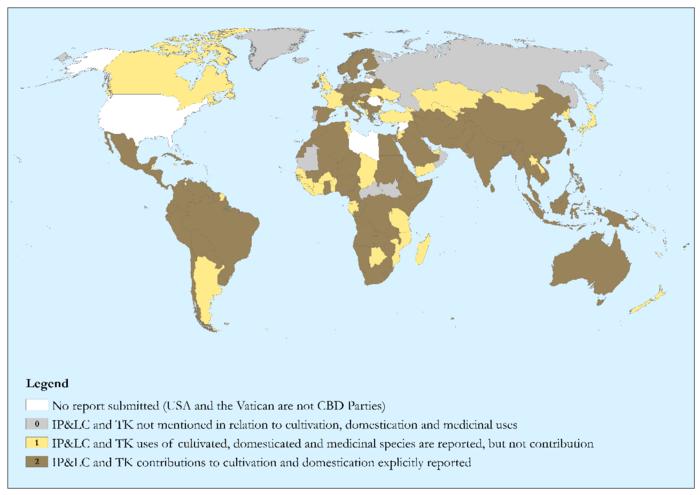 Self-reporting by governments on IP&LC and TK contributions - 2