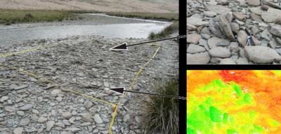 Grains on an Exposed Gravel Bar