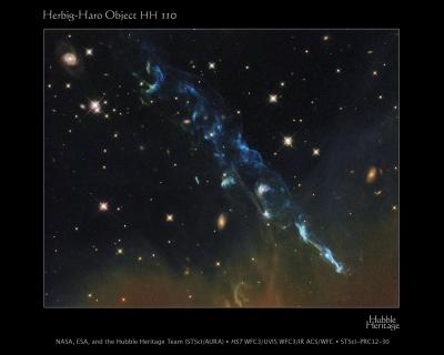 Hubble Views a Cosmic Skyrocket