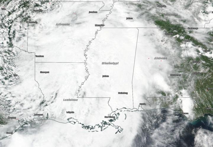 Suomi NPP image of Post-Landfall Barry