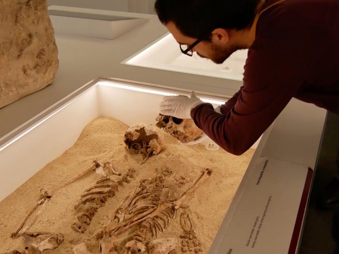 Daniel Fernandes preparing to take a sample.