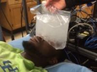 Ice on Forehead
