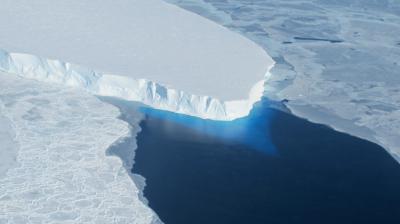 The Calving Front of Thwaites Ice Shelf