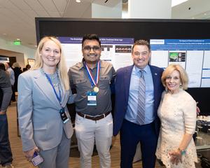 Authors Honea, Patel and Chapman with UTD's Dean Woods