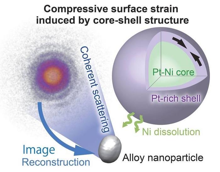 A Nickle-Platinum Nanoscale Core with a Platinum Shell Cracks Oxygen Molecules into Useful Ions