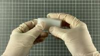 Twin-chain polymer gel eraser.