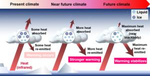 Cloud emissivity feedback loop has a time limit