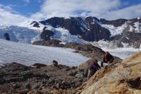 Researchers study mineralized vein on surface at Brucejack mine