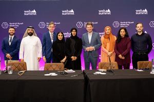 Web Summit Doha_Press conference DEEP Qatar, group photo