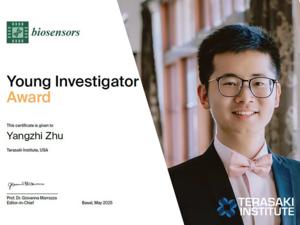 Dr. Yangzhi Zhu Recognized as 2024 Biosensors Young Investigator Award Recipient