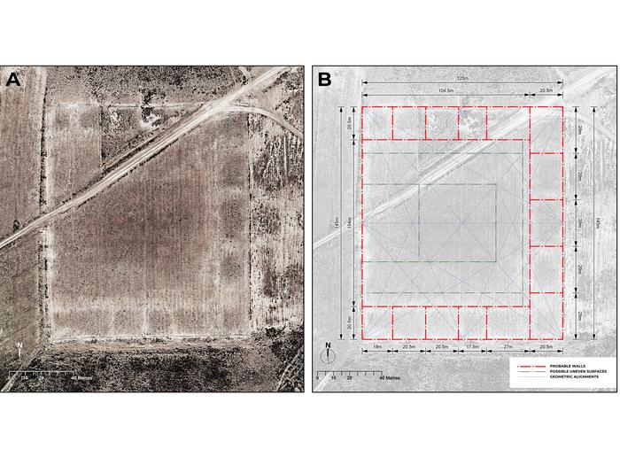A detailed map of an archaeological site