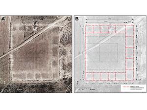 A detailed map of an archaeological site