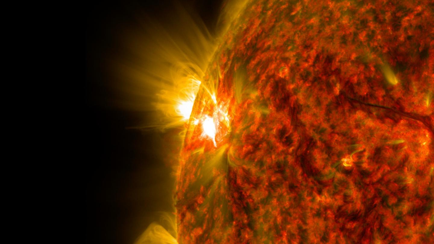 Sun Spot with Solar Flare
