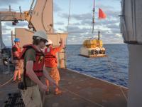 Deployment of An Ocean Bottom Seismograph
