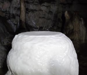 Flat-top stalagmite