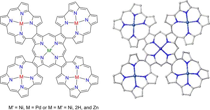 Multiply hemiporphycene-fused porphyrinoid hybrids