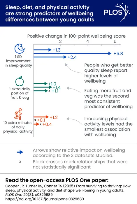 From surviving to thriving: How sleep, physical activity, and diet shape well-being in young adults