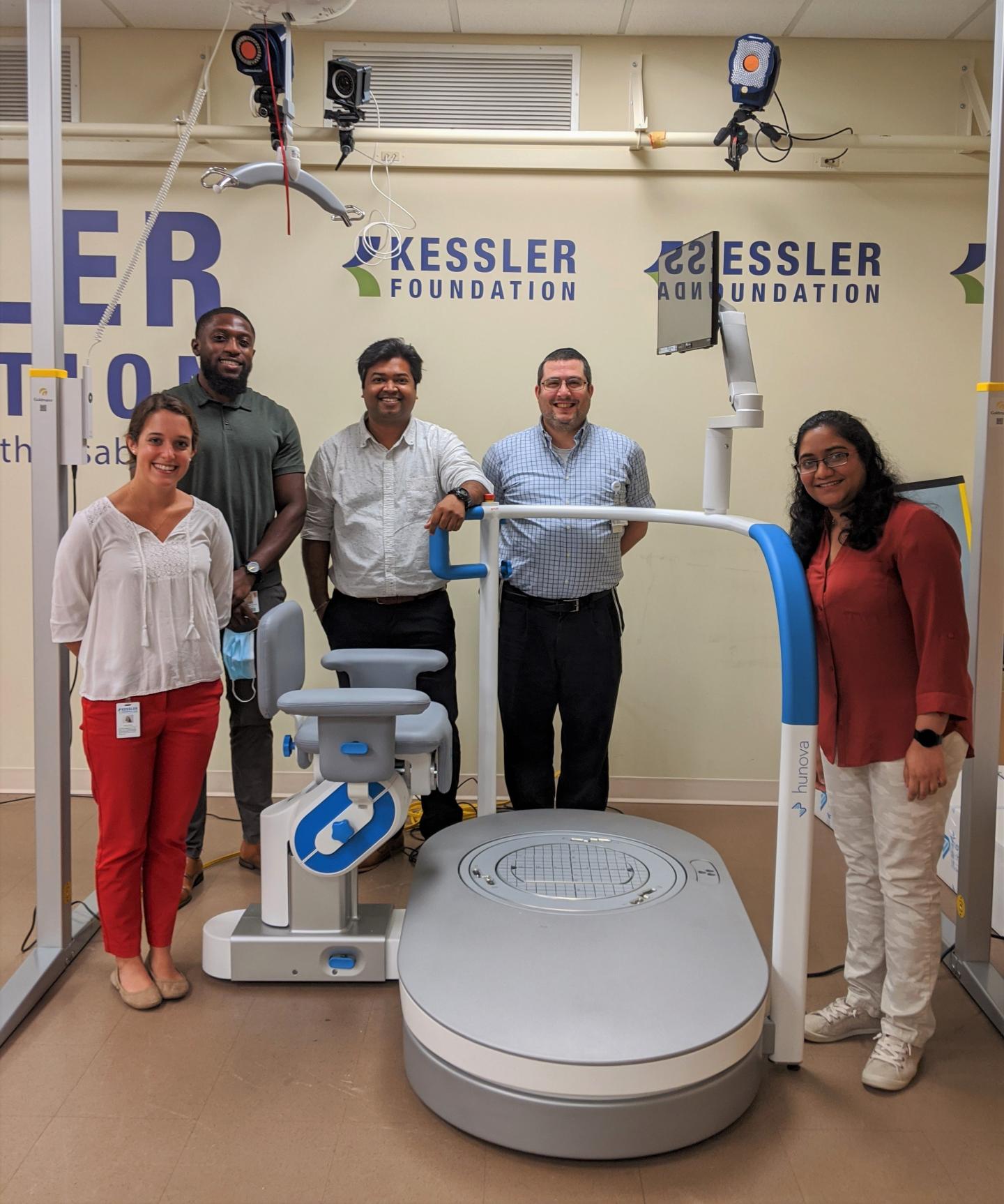 The study team in the Balance Assessment and Training Laboratory at Kessler Foundation