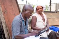Africa Health Research Institute fieldworkers testing the app with research participants in northern KwaZulu-Natal, South Africa.