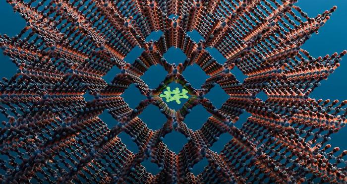 metal-organic framework (MOF) lattice for PFAS removal