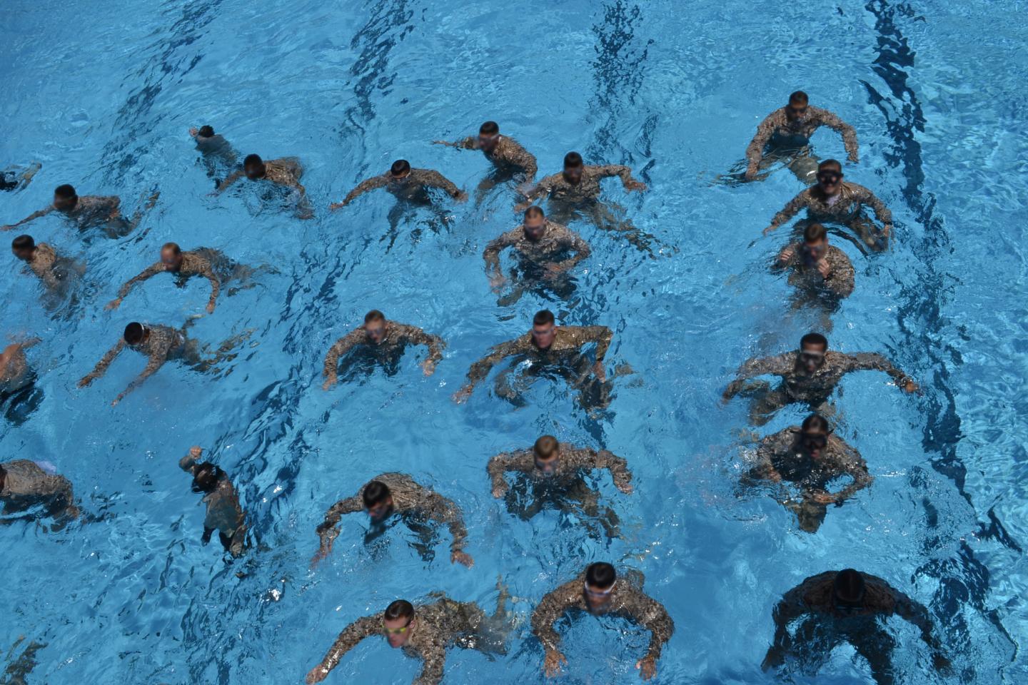 Trainees Undergo a Water Exercise