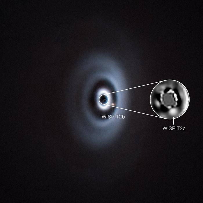 VLT images of two planets forming around the young star WISPIT 2