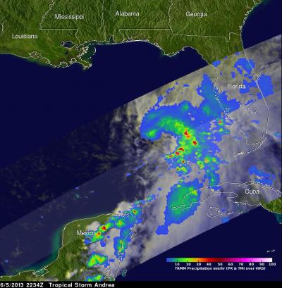 TRMM Image of Andrea