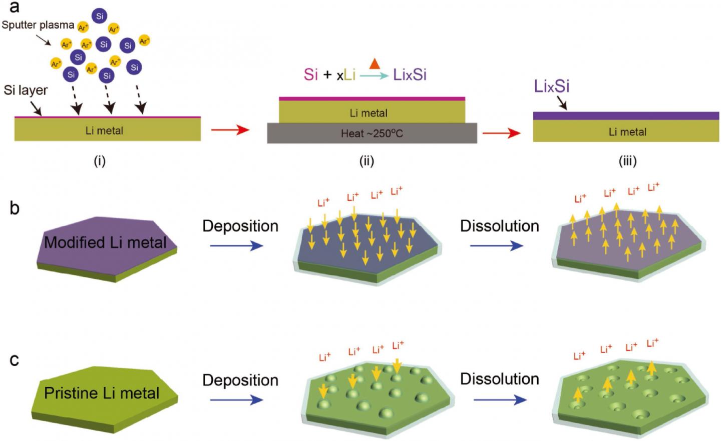 LixSi-modified Lithium Foil