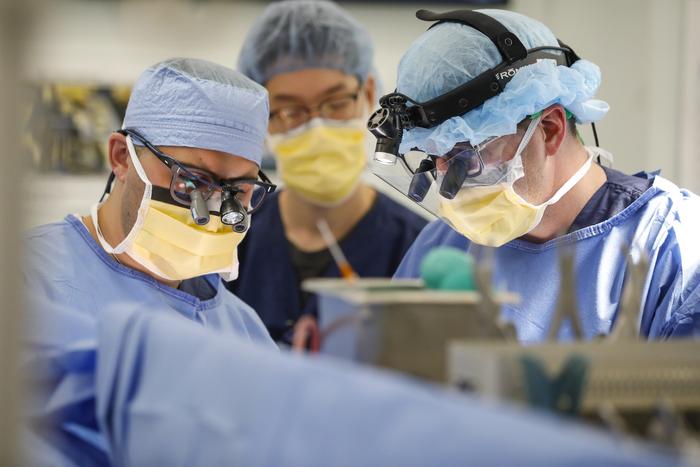 The Neurosurgical Team at the University of Rochester works together during an awake craniotomy for brain tumor resection.