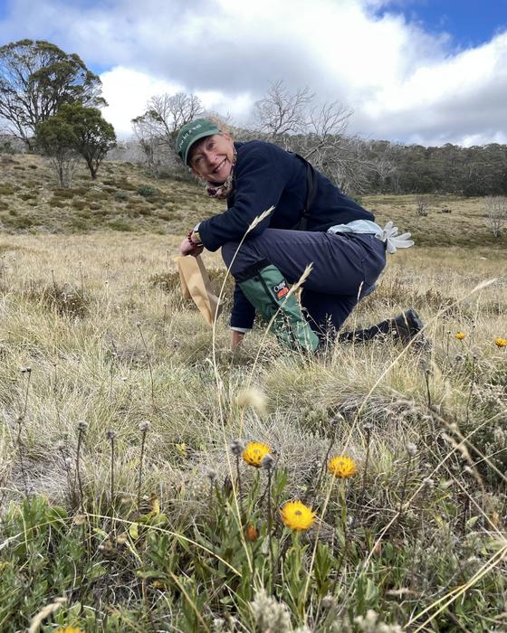 Dr Megan Hirst in the field.