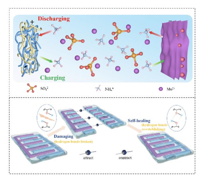 The manufacturing process, working principle, self-healing mechanism, fabrication process, and working mechanism of AMBs.