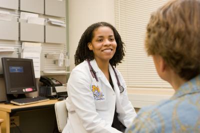 Dr. Tanya Gure with Patient