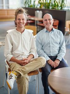 'Mr Luke' (reception teacher, Luke Springer) and Dr Martyn Mills-Baynee