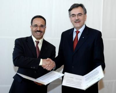 Nadhmi Al-Nasr, KAUST Interim President, and Professor Dr. Wolfgang A. Herrmann, president of TUM
