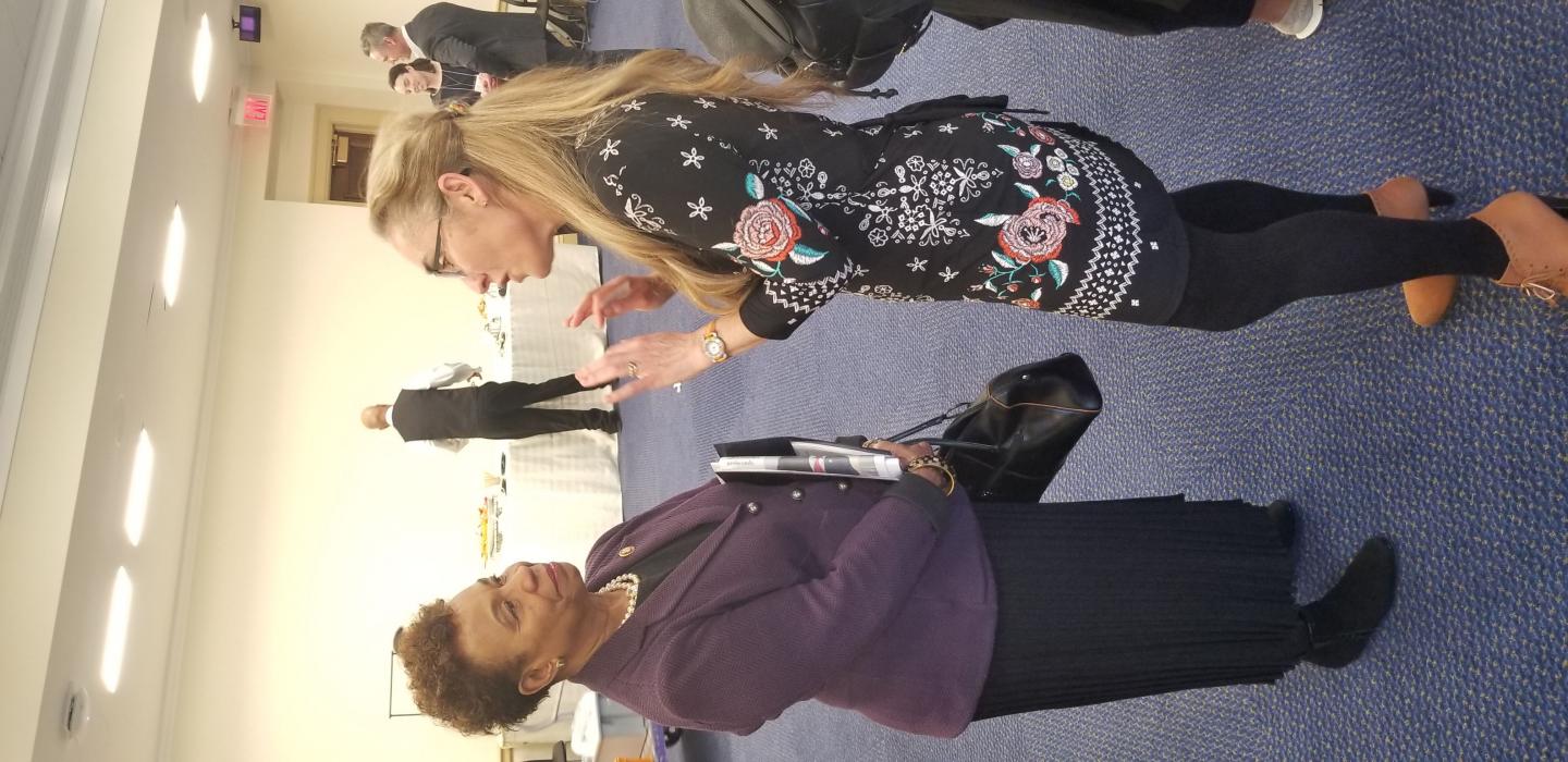 Rep. Barbara Lee and Eva Nogales