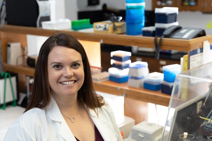 Allyson Shea, Ph.D., assistant professor of microbiology and immunology at the Frederick P. Whiddon College of Medicine