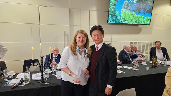 A photo of Prof. Charles Ng (right) and BGA Chair Ir. Chaido DOULALA-RIGBY (left).