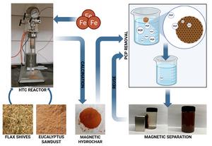 Sustainable carbon materials for magnetic adsorbent-based pentachlorophenol removal from wastewater