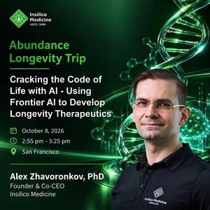 Dr. Alex Zhavoronkov, Founder and Co-CEO of Insilico Medicine, has been invited to attend the Abundance Longevity Trip, founded by Dr. Peter Diamandis.