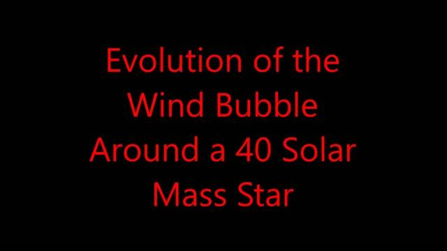 Wind Bubble Around a 40-solar-mass Star